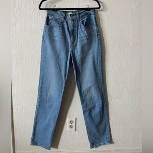 Levi’s 70s High Waist Slim Straight Classic Blue Denim Jeans size 27